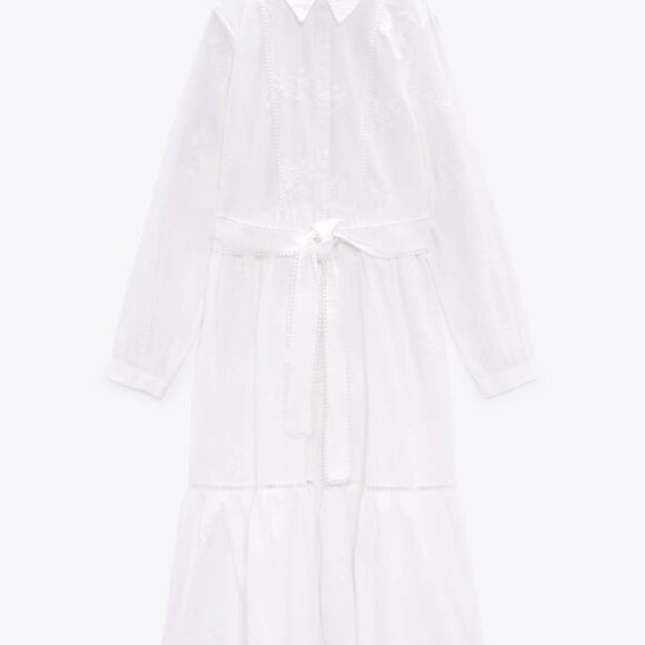 TRIMMED MIDI DRESS - Picture 5 of 8